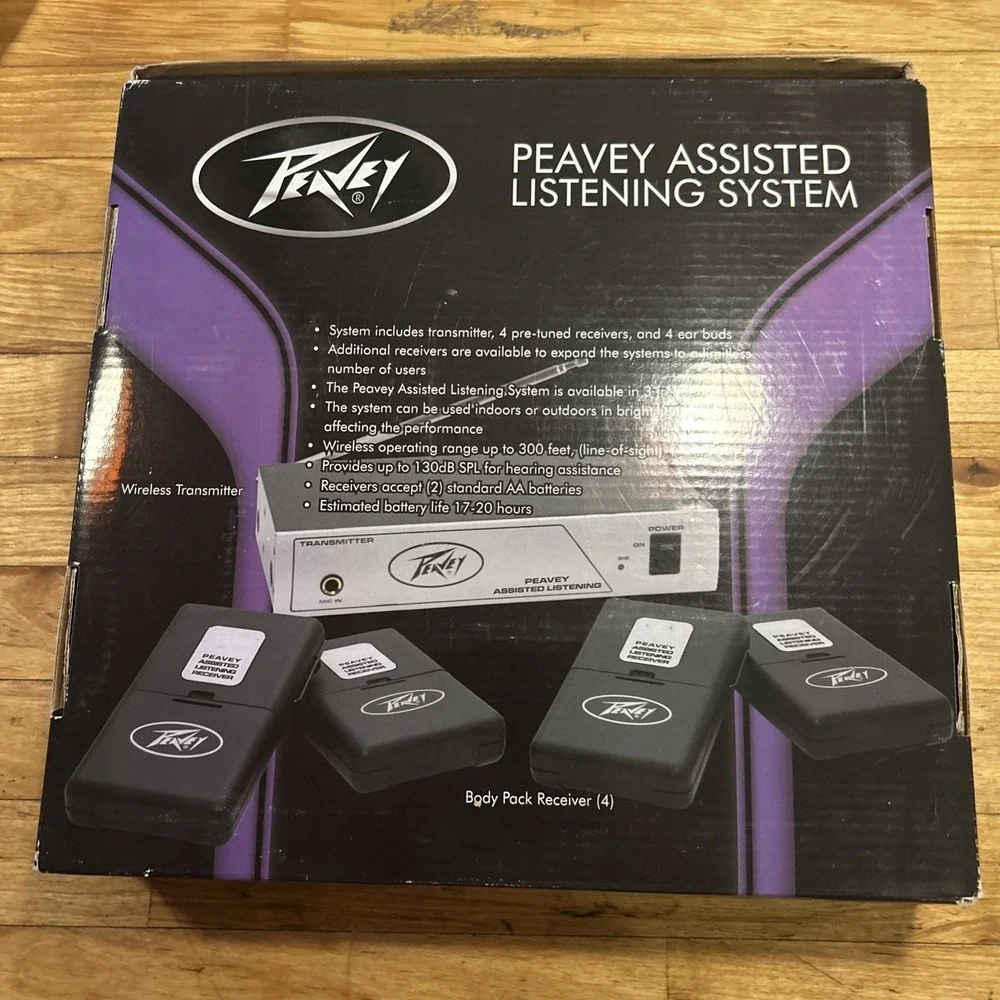 Peavey Assisted Listening System 72.1 MHz - Transmitter + 8 Receivers
